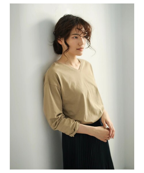 AMERICAN HOLIC(アメリカンホリック)の「【Special Price】2WAY衿リブカットプルオーバー(トップス・チャコールグレー/グレーベージュ/ボーダーネイビー/ボーダーグレー/ボーダーブラック・M/L)」の21枚目の写真