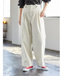 AMERICAN HOLIC | 【Special Price】【mina12月号掲載】ボタンループタックコール天パンツ(パンツ)