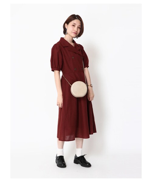 earth music&ecology（アースミュージックアンドエコロジー）の「【Special Price】ダブルブレストワンピース（ワンピース/ドレス・ベージュ/ブリックレッド/キャメル・F）」の7枚目の写真