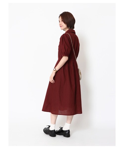 earth music&ecology（アースミュージックアンドエコロジー）の「【Special Price】ダブルブレストワンピース（ワンピース/ドレス・ベージュ/ブリックレッド/キャメル・F）」の8枚目の写真