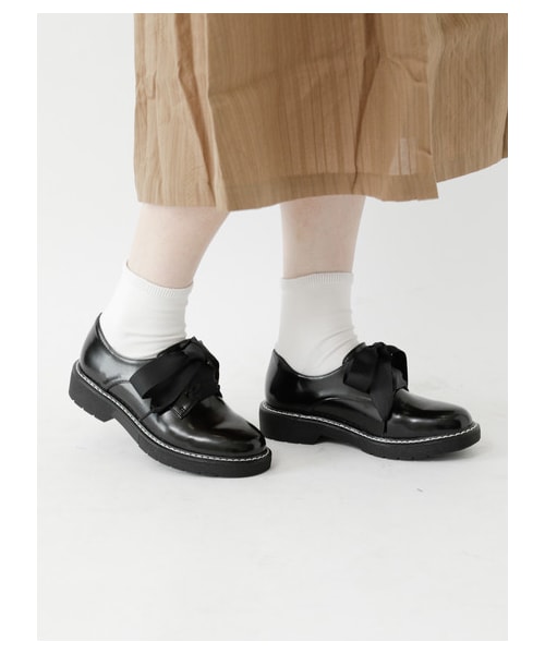 earth music&ecology（アースミュージックアンドエコロジー）の「ORiental TRaffic レースアップシューズ（シューズ・ブラック/ボルドー・S/M/L）」の2枚目の写真