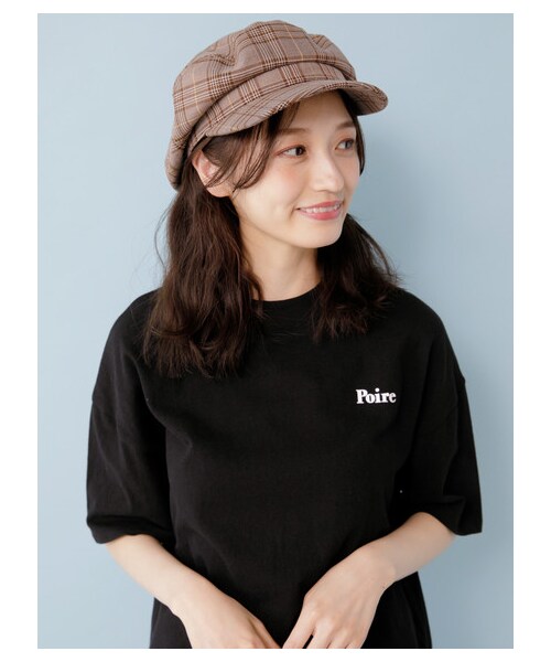 earth music&ecology（アースミュージックアンドエコロジー）の「【Special Price】チェックマリンキャップ（帽子・チェックブラウン/チェックブラック・F）」の4枚目の写真