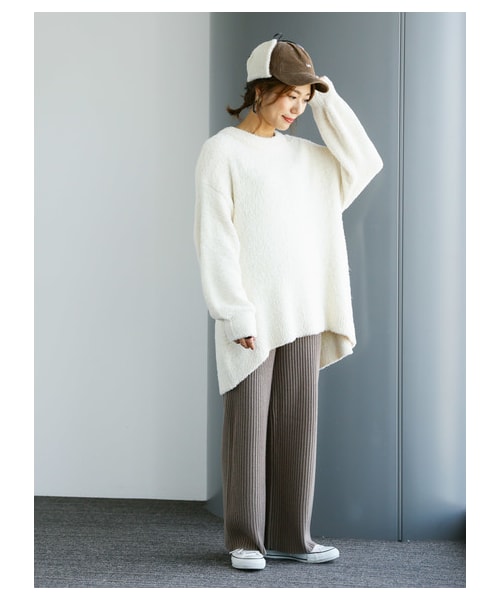 earth music&ecology（アースミュージックアンドエコロジー）の「Lee×eathボアキャップ（帽子・アイボリー/ピンク/ブラウン・F）」の6枚目の写真