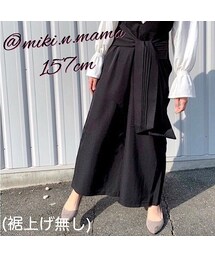 i.Rina | 裾上げ可》3WAYリボン付きコンビネゾンワイド　(サロペット/オーバーオール)