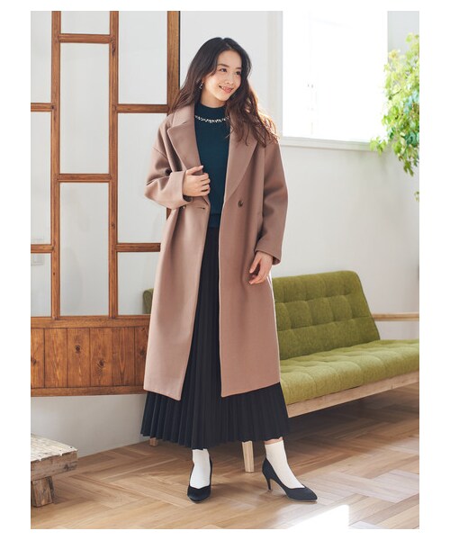 earth music&ecology（アースミュージックアンドエコロジー）の「【Special Price】2ボタンチェスターコート（ジャケット/アウター・モカ/ピンクベージュ・F）」の7枚目の写真