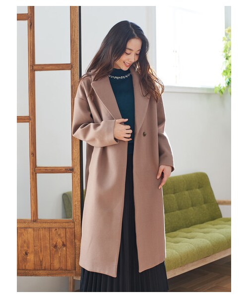 earth music&ecology（アースミュージックアンドエコロジー）の「【Special Price】2ボタンチェスターコート（ジャケット/アウター・モカ/ピンクベージュ・F）」の15枚目の写真