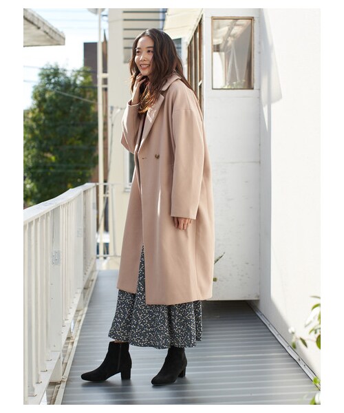 earth music&ecology（アースミュージックアンドエコロジー）の「【Special Price】2ボタンチェスターコート（ジャケット/アウター・モカ/ピンクベージュ・F）」の4枚目の写真