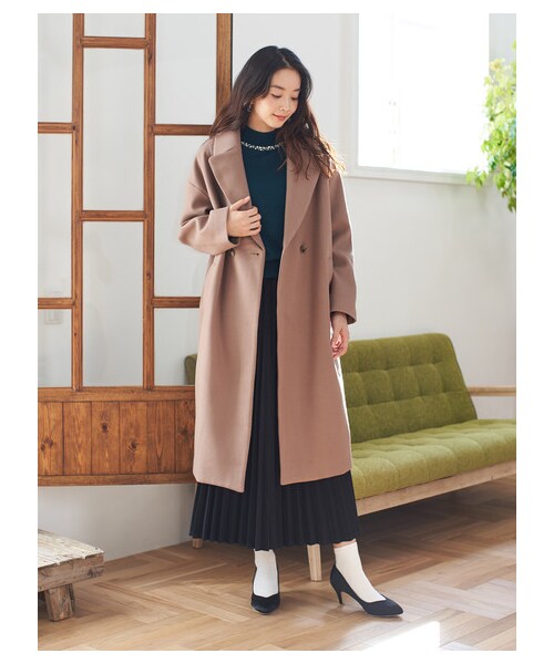 earth music&ecology（アースミュージックアンドエコロジー）の「【Special Price】2ボタンチェスターコート（ジャケット/アウター・モカ/ピンクベージュ・F）」の6枚目の写真