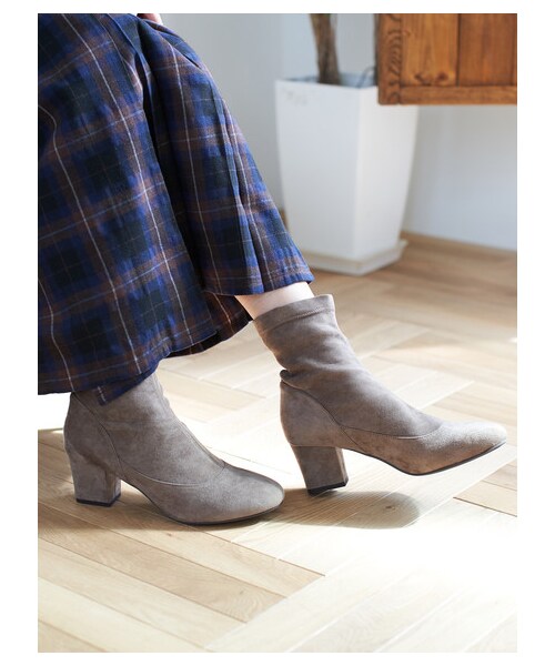 earth music&ecology（アースミュージックアンドエコロジー）の「ORiental TRaffic ストレッチブーツ（シューズ・ブラック/ベージュ・S/M/L）」の11枚目の写真