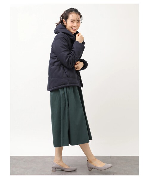 earth music&ecology（アースミュージックアンドエコロジー）の「【Special Price】ショールカラーショート中綿ブルゾン（ジャケット/アウター・ブラック/キャメル/ネイビー・M/L）」の5枚目の写真