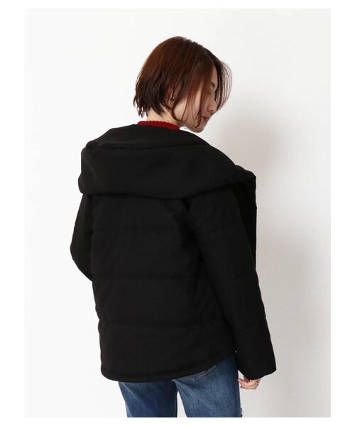 earth music&ecology（アースミュージックアンドエコロジー）の「【Special Price】ショールカラーショート中綿ブルゾン（ジャケット/アウター・ブラック/キャメル/ネイビー・M/L）」の13枚目の写真