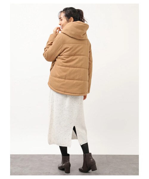 earth music&ecology（アースミュージックアンドエコロジー）の「【Special Price】ショールカラーショート中綿ブルゾン（ジャケット/アウター・ブラック/キャメル/ネイビー・M/L）」の10枚目の写真