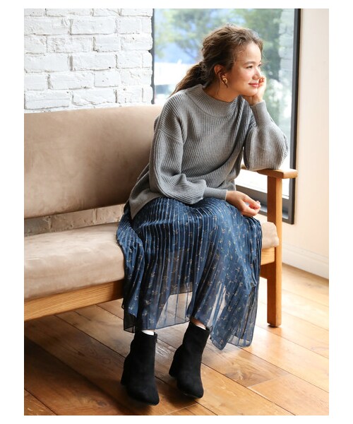 earth music&ecology（アースミュージックアンドエコロジー）の「ORiental TRaffic スクエアトゥブーツ（シューズ・ブラック/テラコッタ・S/M/L）」の5枚目の写真