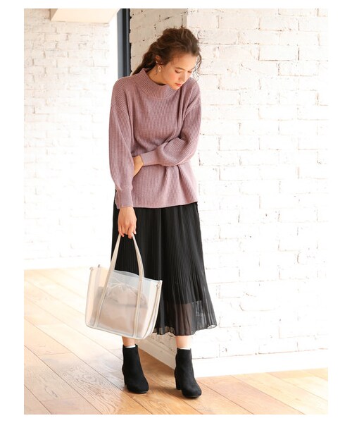 earth music&ecology（アースミュージックアンドエコロジー）の「ORiental TRaffic スクエアトゥブーツ（シューズ・ブラック/テラコッタ・S/M/L）」の2枚目の写真