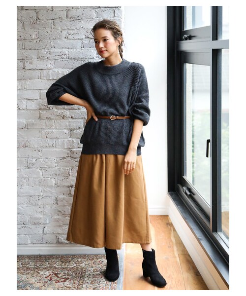 earth music&ecology（アースミュージックアンドエコロジー）の「ORiental TRaffic スクエアトゥブーツ（シューズ・ブラック/テラコッタ・S/M/L）」の10枚目の写真