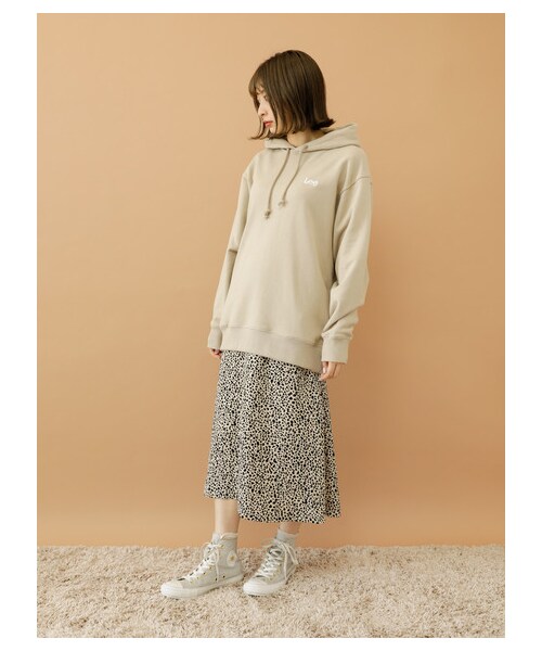 E hyphen world gallery（イーハイフンワールドギャラリー）の「【Special Price】Lee ウラケ ロゴパーカー（トップス・オフホワイト/杢グレー/チャコールグレー/ベージュ・F）」の9枚目の写真