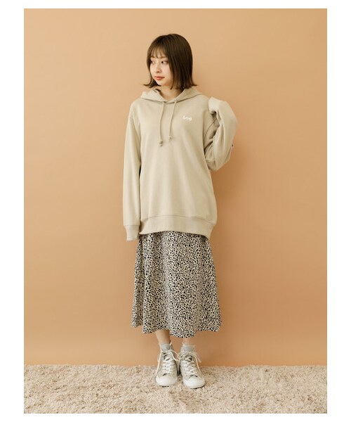 E hyphen world gallery（イーハイフンワールドギャラリー）の「【Special Price】Lee ウラケ ロゴパーカー（トップス・オフホワイト/杢グレー/チャコールグレー/ベージュ・F）」の8枚目の写真