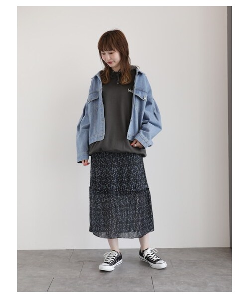 E hyphen world gallery（イーハイフンワールドギャラリー）の「【Special Price】Lee ウラケ ロゴパーカー（トップス・オフホワイト/杢グレー/チャコールグレー/ベージュ・F）」の4枚目の写真