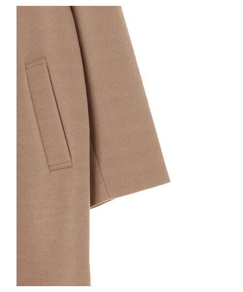 E hyphen world gallery（イーハイフンワールドギャラリー）の「【Special Price】ノーカラーロングコート（ジャケット/アウター・ブラック/ライトベージュ/ブラウン/ライトグリーン・F）」の7枚目の写真