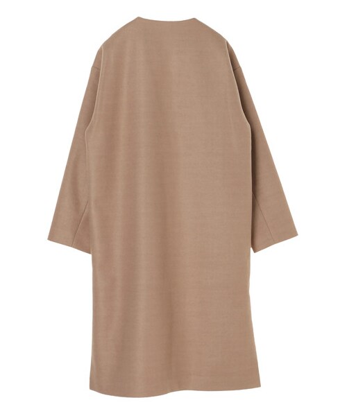 E hyphen world gallery（イーハイフンワールドギャラリー）の「【Special Price】ノーカラーロングコート（ジャケット/アウター・ブラック/ライトベージュ/ブラウン/ライトグリーン・F）」の5枚目の写真