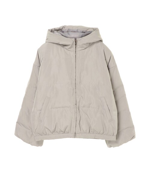 E hyphen world gallery（イーハイフンワールドギャラリー）の「中綿フードブルゾン2（ジャケット/アウター・ブラック/ライトベージュ/ライトグリーン/ライトパープル・F）」の14枚目の写真