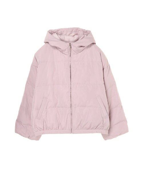 E hyphen world gallery（イーハイフンワールドギャラリー）の「中綿フードブルゾン2（ジャケット/アウター・ブラック/ライトベージュ/ライトグリーン/ライトパープル・F）」の15枚目の写真