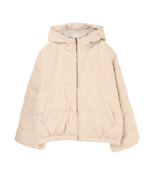 E hyphen world gallery（イーハイフンワールドギャラリー）の「中綿フードブルゾン2（ジャケット/アウター・ブラック/ライトベージュ/ライトグリーン/ライトパープル・F）」の13枚目の写真