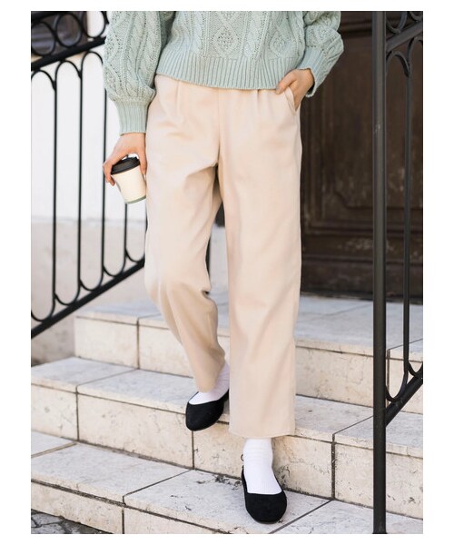 E hyphen world gallery(イーハイフンワールドギャラリー)の「ツイルストレートパンツ(パンツ・ブラック/ベージュ/ブラウン・F)」の12枚目の写真