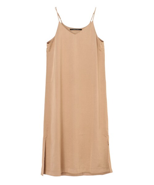 YECCA VECCA（イェッカヴェッカ）の「【Special Price】【WEB限定プライス】サテンキャミワンピース（ワンピース/ドレス・ブラック/ベージュ/マスタード・F）」の13枚目の写真