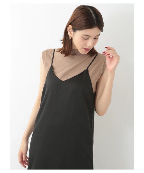 YECCA VECCA（イェッカヴェッカ）の「【Special Price】【WEB限定プライス】サテンキャミワンピース（ワンピース/ドレス・ブラック/ベージュ/マスタード・F）」の3枚目の写真