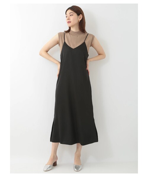 YECCA VECCA（イェッカヴェッカ）の「【Special Price】【WEB限定プライス】サテンキャミワンピース（ワンピース/ドレス・ブラック/ベージュ/マスタード・F）」の12枚目の写真