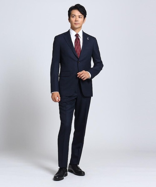 TAKEO KIKUCHI スーツ TAKEO KIKUCHI（タケオキクチ）の「千本絣格子