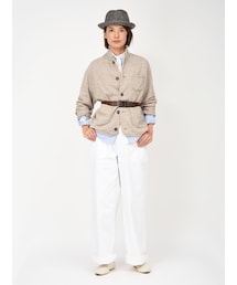 美品 45r HERITAGE かちかちラムのバインダーカーディガン 45R（フォーティファイブアール）の「HERITAGE かちかちラムの
