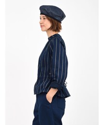 45R（フォーティファイブアール）の「納戸納戸デニムの抜染プリント