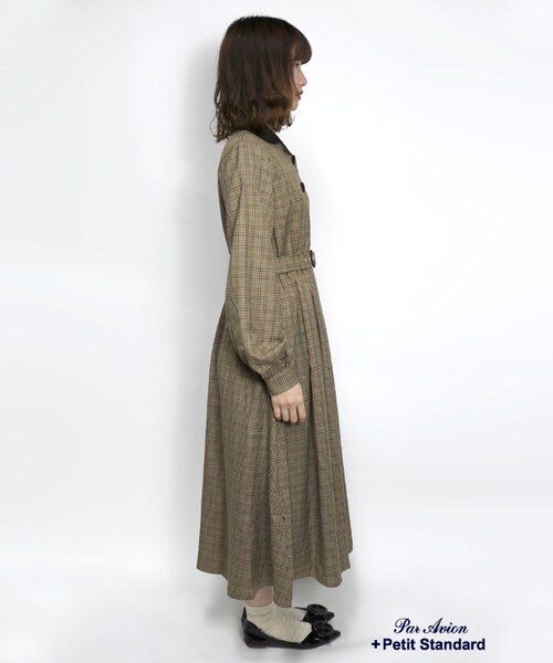 paravion（パラビオン）の「チェックワンピース（ワンピース/ドレス・レディース・グレー/ブルー/ベージュ・ONE）」の7枚目の写真