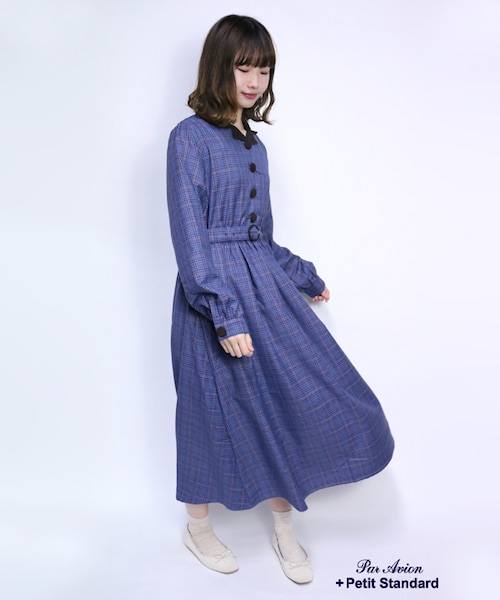 paravion（パラビオン）の「チェックワンピース（ワンピース/ドレス・レディース・グレー/ブルー/ベージュ・ONE）」の2枚目の写真