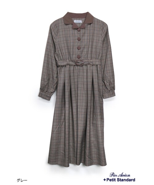 paravion（パラビオン）の「チェックワンピース（ワンピース/ドレス・レディース・グレー/ブルー/ベージュ・ONE）」の16枚目の写真