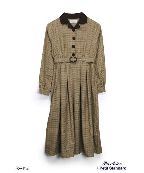 paravion（パラビオン）の「チェックワンピース（ワンピース/ドレス・レディース・グレー/ブルー/ベージュ・ONE）」の17枚目の写真