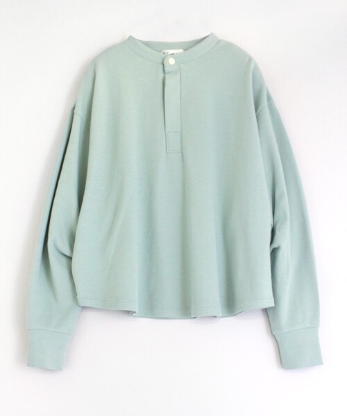 RNA-N（アールエヌエーエヌ）の「M1068 ダンボールニットスキッパートレーナー（トップス・レディース・ライトグレー/グレーブラウン/ミント）」の3枚目の写真