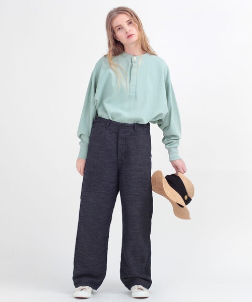 RNA-N（アールエヌエーエヌ）の「M1068 ダンボールニットスキッパートレーナー（トップス・レディース・ライトグレー/グレーブラウン/ミント）」の15枚目の写真