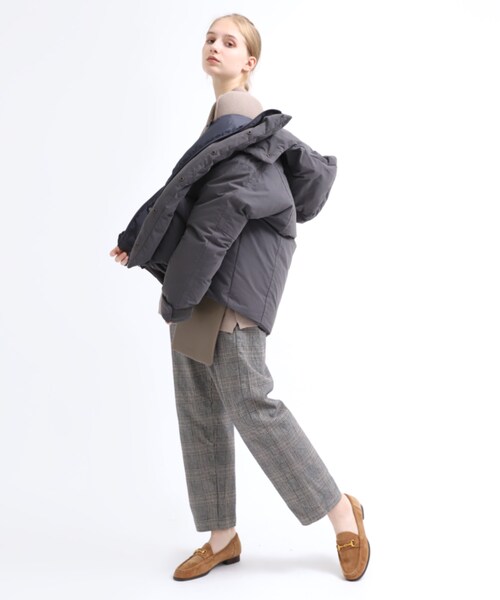 RNA-N（アールエヌエーエヌ）の「R3649 ヘビーツイルコットンチェックパンツ（パンツ・レディース・オフホワイトベース/ベージュベース/グリーンベース）」の8枚目の写真