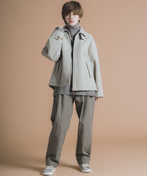 RNA-N（アールエヌエーエヌ）の「R3649 ヘビーツイルコットンチェックパンツ（パンツ・レディース・オフホワイトベース/ベージュベース/グリーンベース）」の15枚目の写真