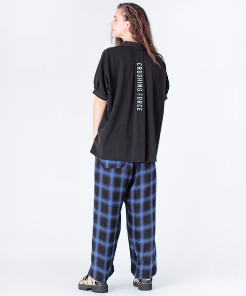 RNA（アールエヌエー）の「R3605 チェックベイカーパンツ（パンツ・レディース・ブルー/レッド）」の8枚目の写真