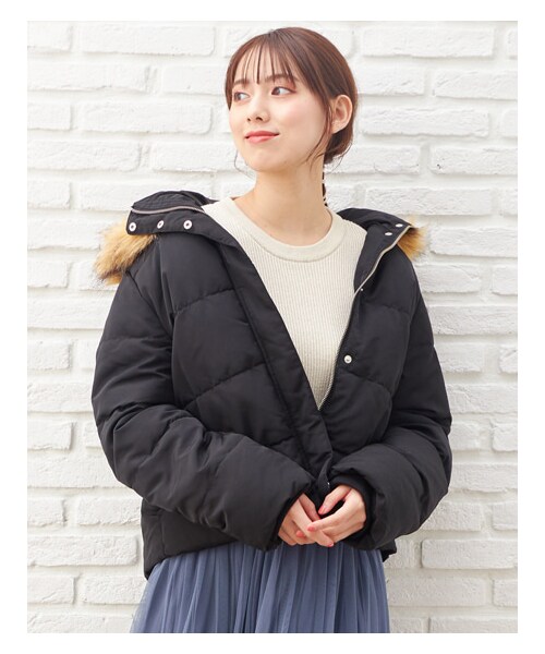 INGNI（イング）の「ファー取り外しエコダウンコート（ジャケット/アウター・レディース・ｸﾛ・M）」の12枚目の写真