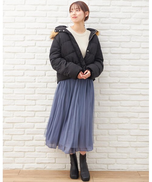 INGNI（イング）の「ファー取り外しエコダウンコート（ジャケット/アウター・レディース・ｸﾛ・M）」の10枚目の写真