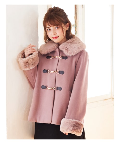 CIVIDINI ファー襟 ベージュロングコート