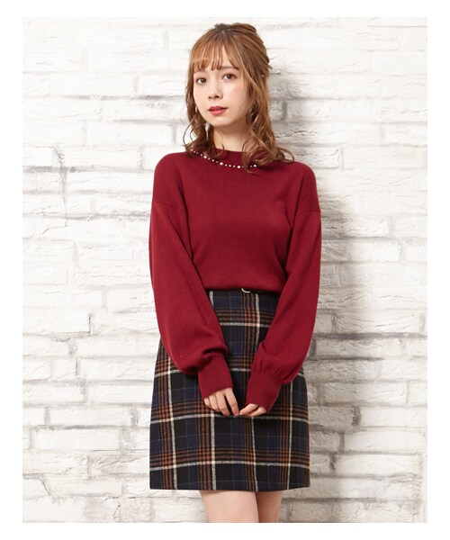 INGNI（イング）の「ベルト付きチェック柄台形／スカート（スカート・レディース・ｱｲﾎﾞﾘｰ/ｺﾝ/ﾍﾞｰｼﾞｭ・M）」の16枚目の写真