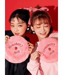 strawberry milk.fluffy strawberry bag