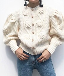 SIIILON Cathedral knit cardigan BROWNラフォーレ原宿