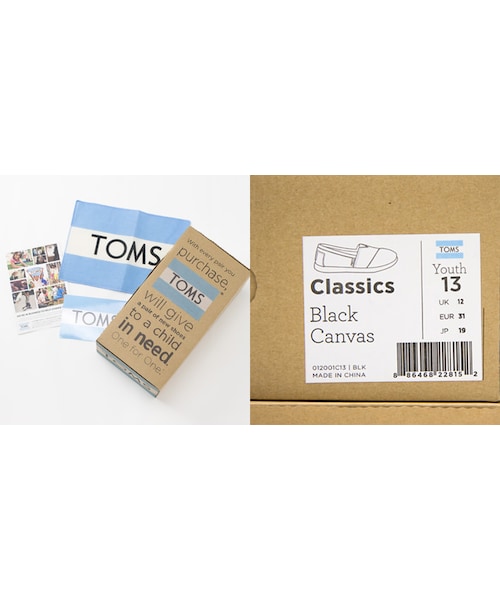 TOMS（トムス）の「TOMS トムス キッズ Canvas Youth Classics -Navy toms-kids-navy（シューズ・キッズ・Navy・Y12/Y13/Y1/Y2）」の3枚目の写真